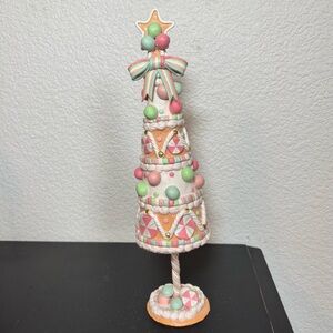 Peppermint Square Gingerbread‎ Candy Christmas Tree 14” NEW